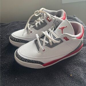 Jordan 4s Kids White and Red Sneakers